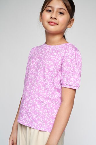 1 - Lilac Floral Straight Top, image 1