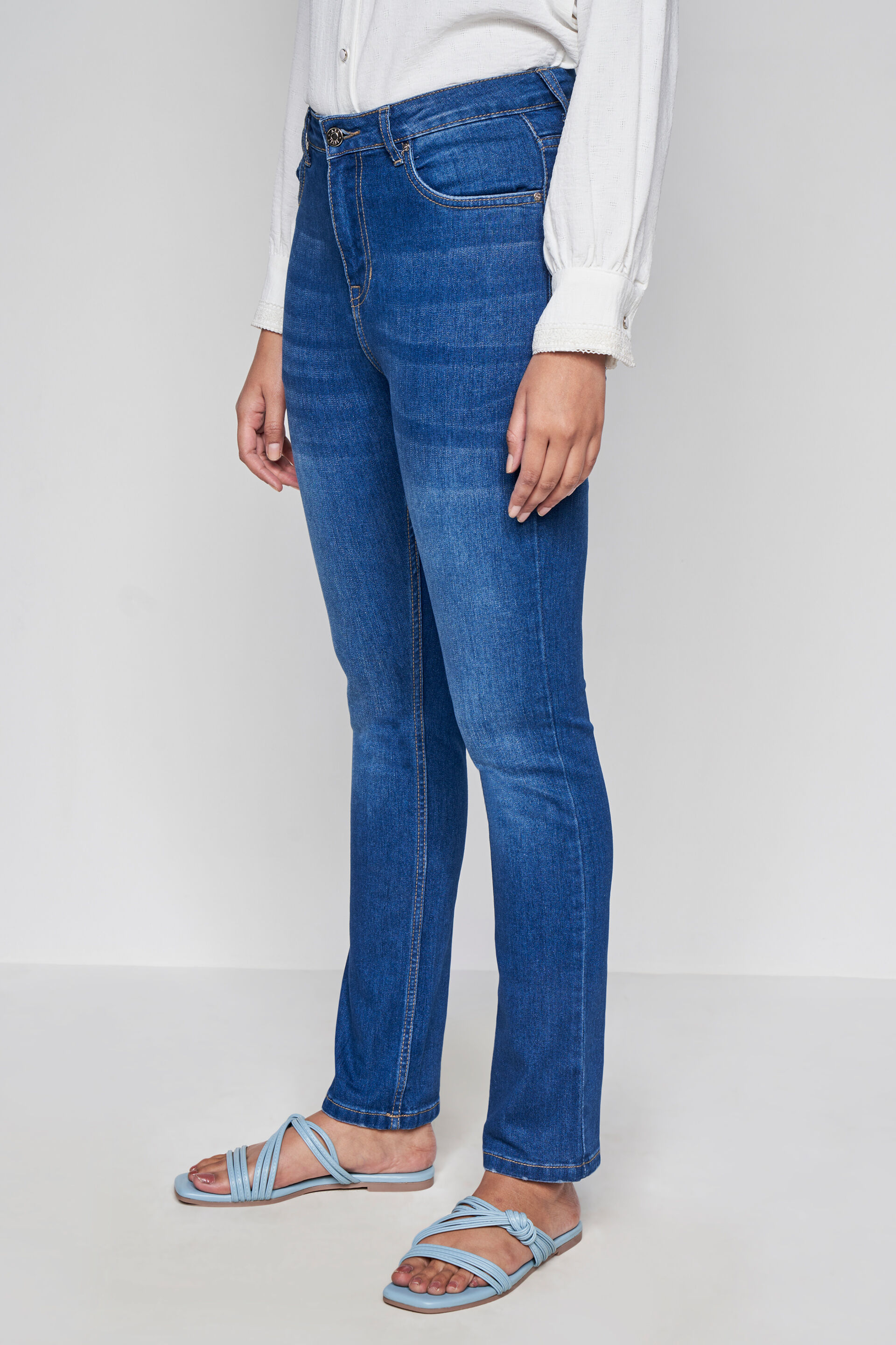 Classic Dark blue Denim Bottom, Blue, image 3