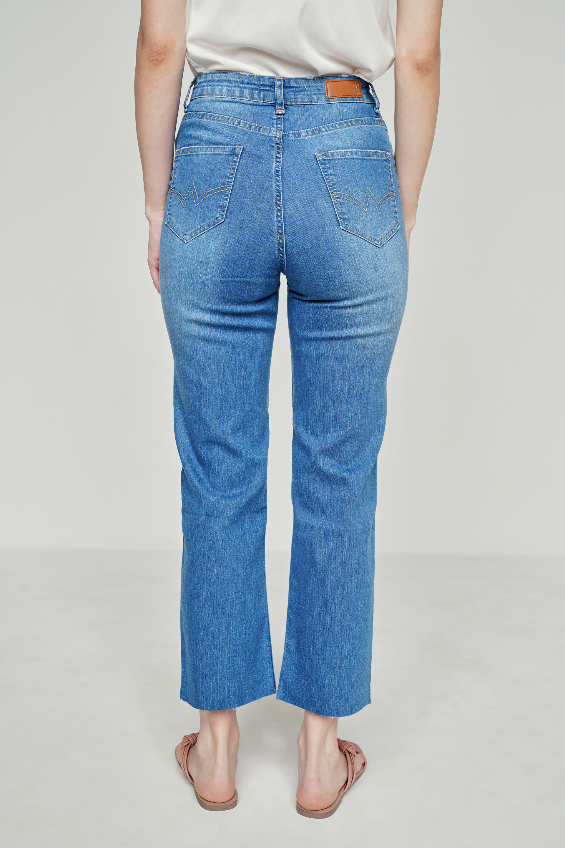 Medium Blue Solid Straight Bottom, Blue, image 4