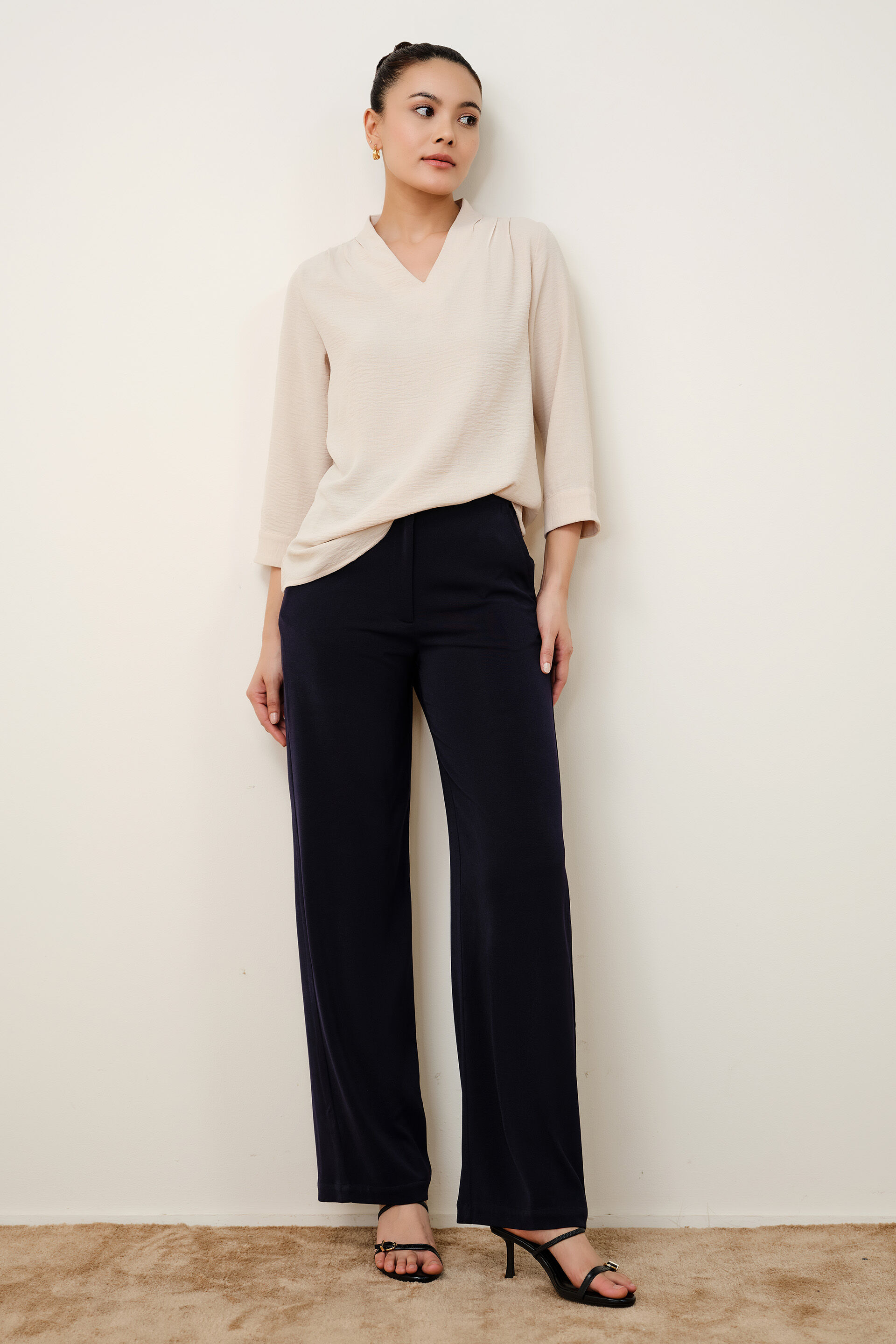 Nerra Quiet Beige Top, Beige, image 3