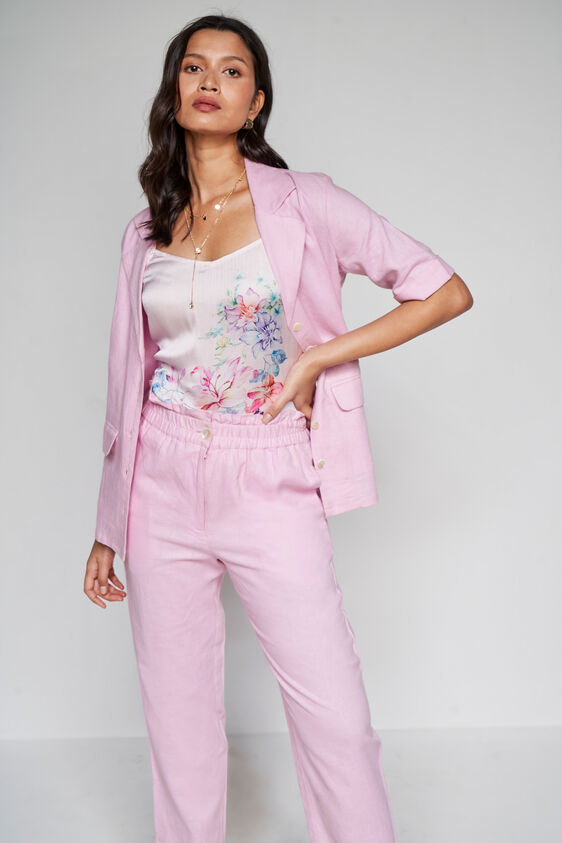 Pink Floral Straight Set-3, Pink, image 4