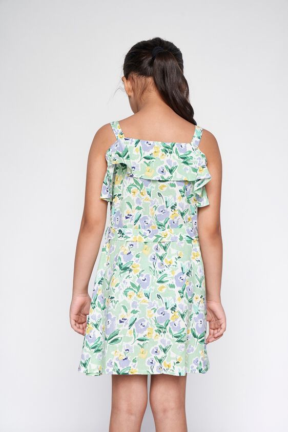 2 - Sage Green Floral Fit and Flare Dress, image 2