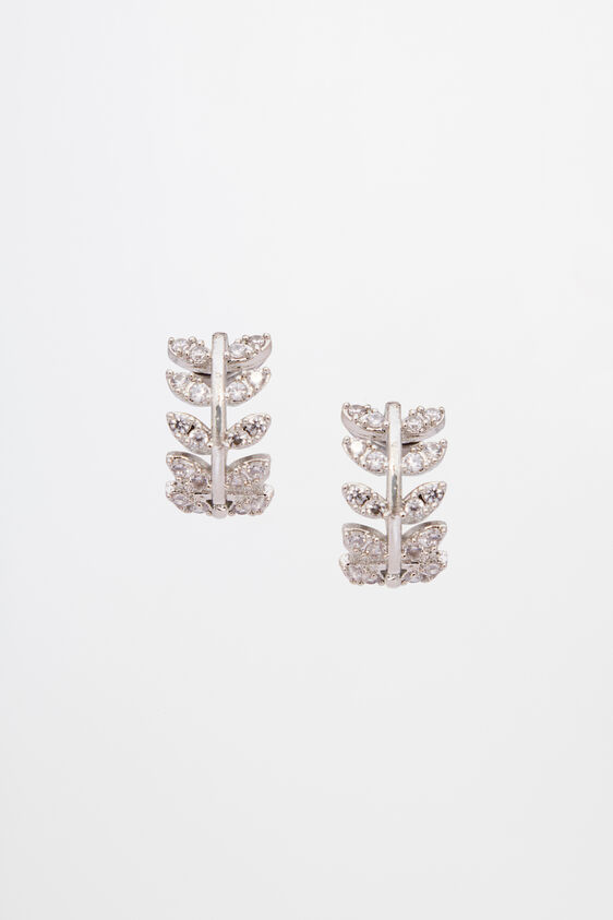 Silver Brass Earring, , image 1