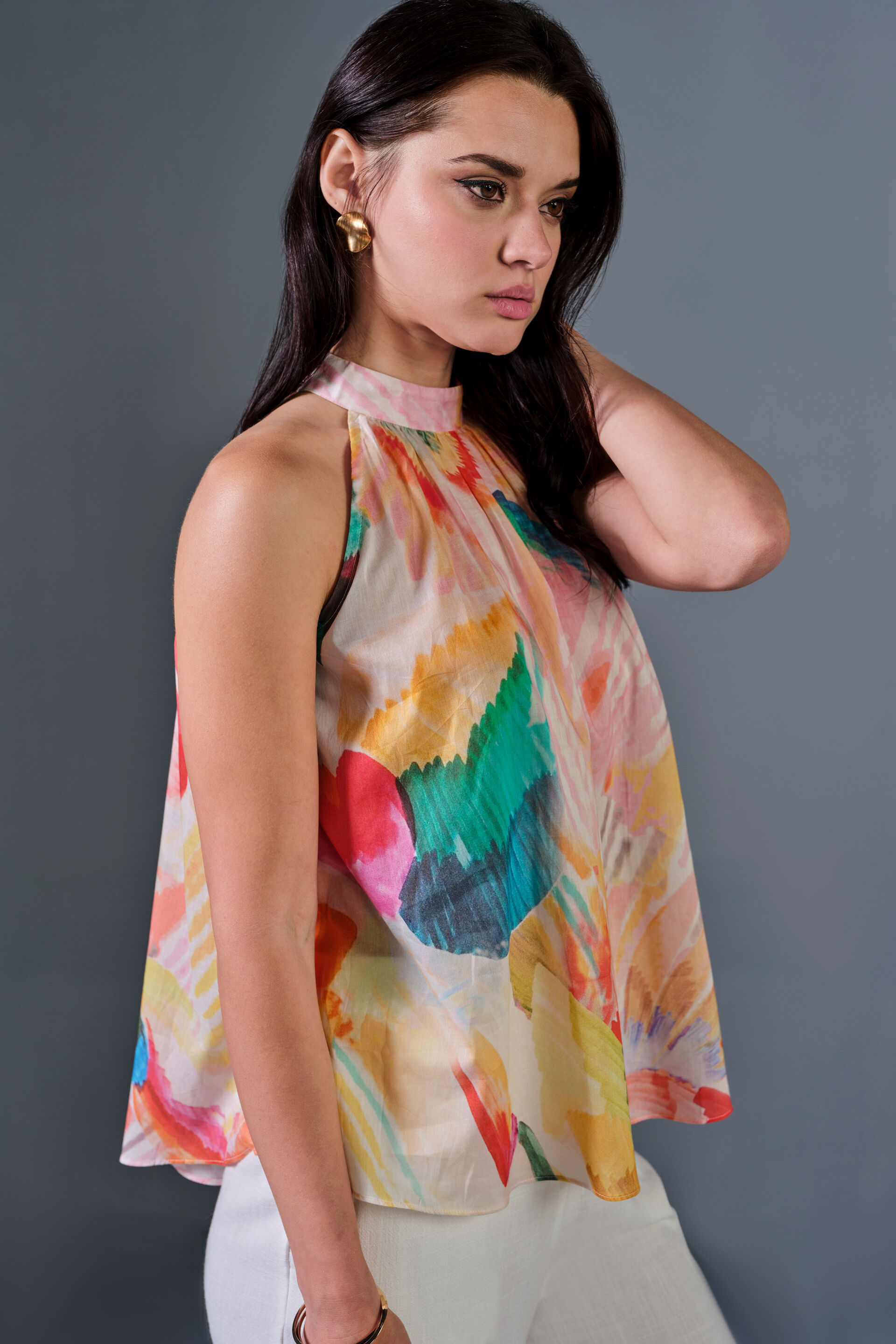 High Tea Cotton Top, Pink, image 8