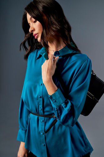 Teal Orchid Shirt, Teal, image 4