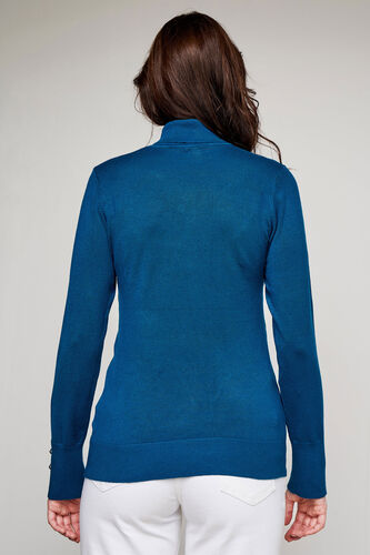Teal Solid Straight Top, Teal, image 4