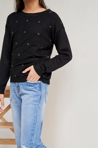 Black High Neck Top, Black, image 7