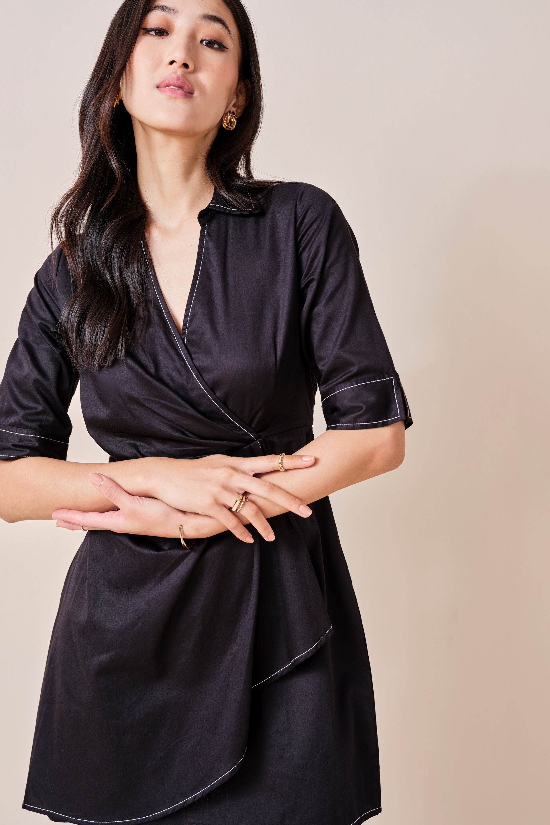 Midnight Cotton Dress, Black, image 6