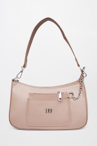 Beige Polyurethane Ladies Purse L, , image 1