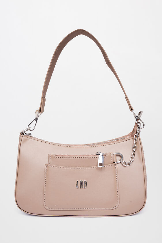 Beige Polyurethane Ladies Purse L, , image 1