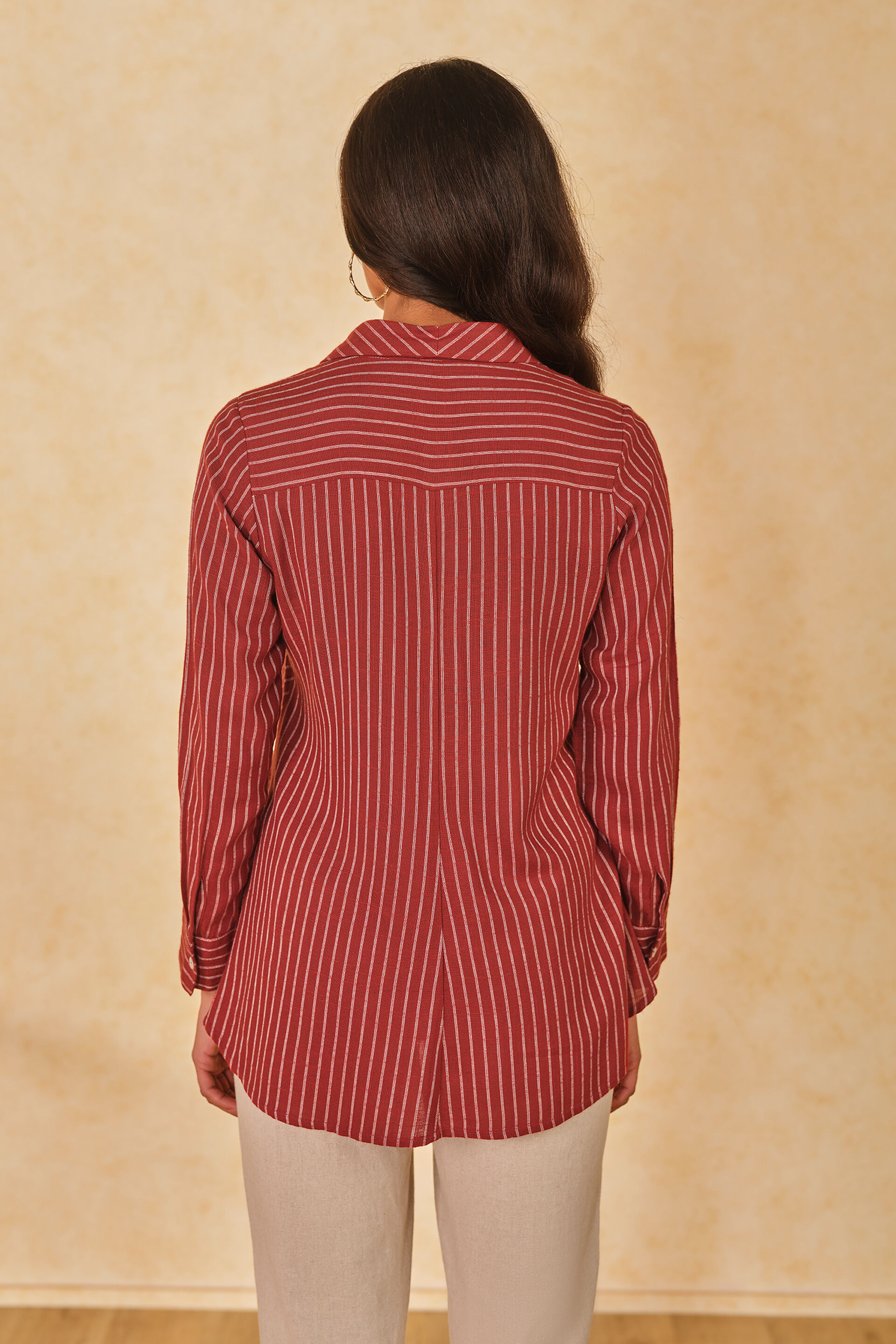 Copper Concave Viscose Top, Rust, image 4