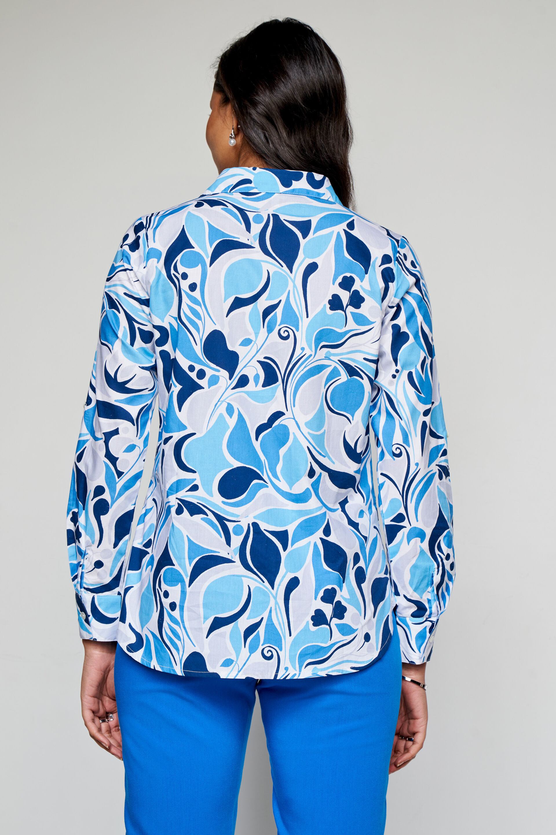 Beach Waves Casual Top, Blue, image 4