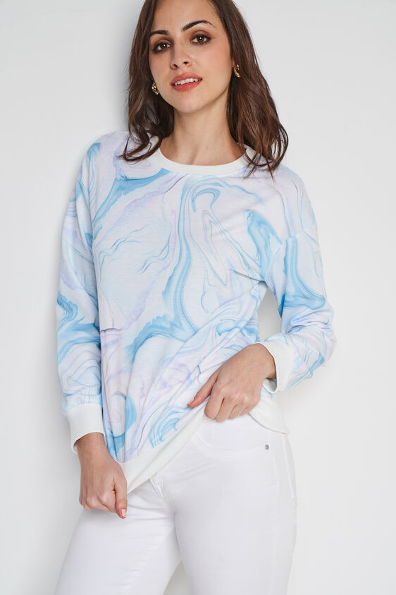Multi Color Abstract Regular Top, Multi Color, image 1