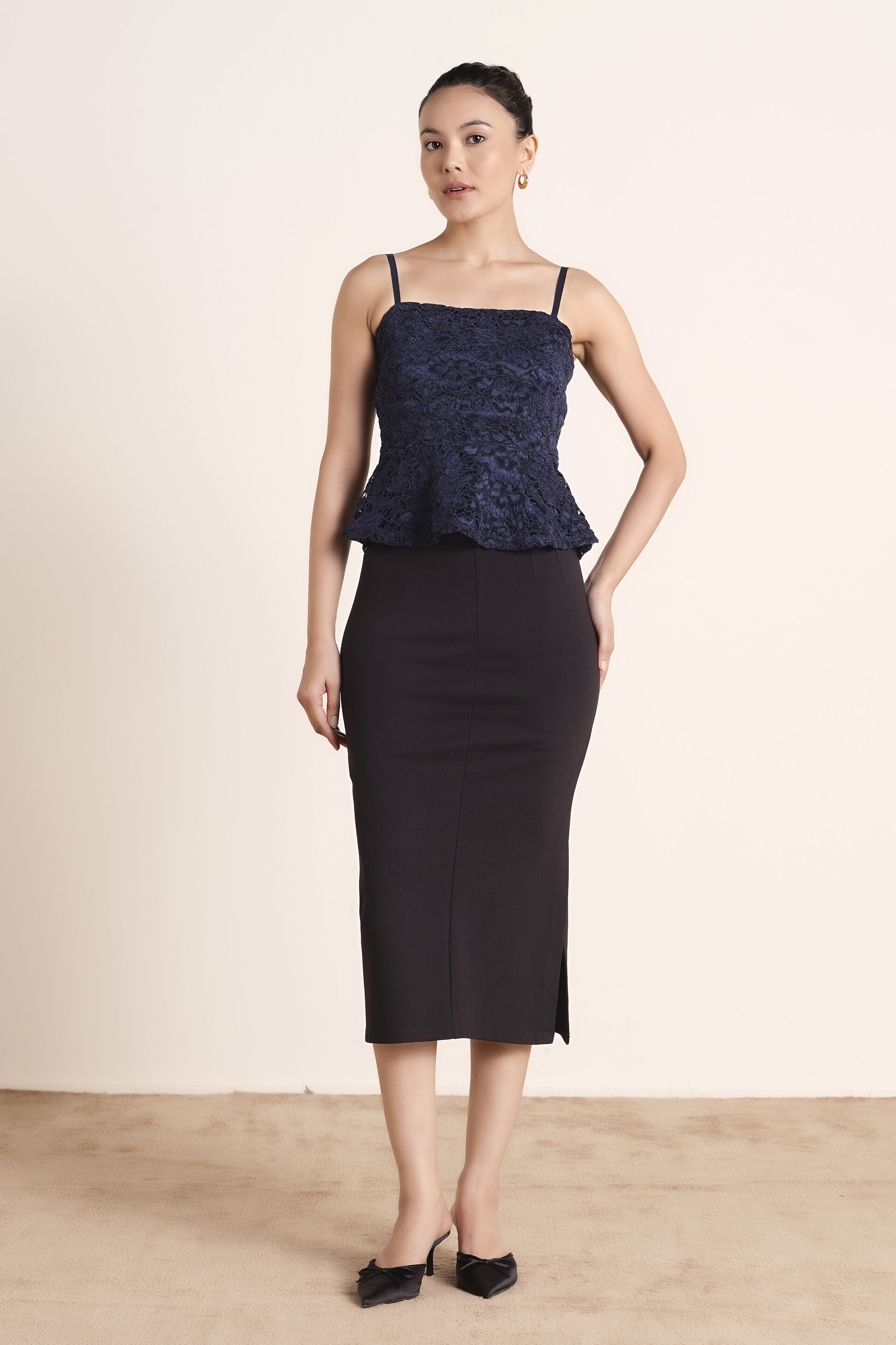 Navy Lisanne Lace Top, Navy, image 6