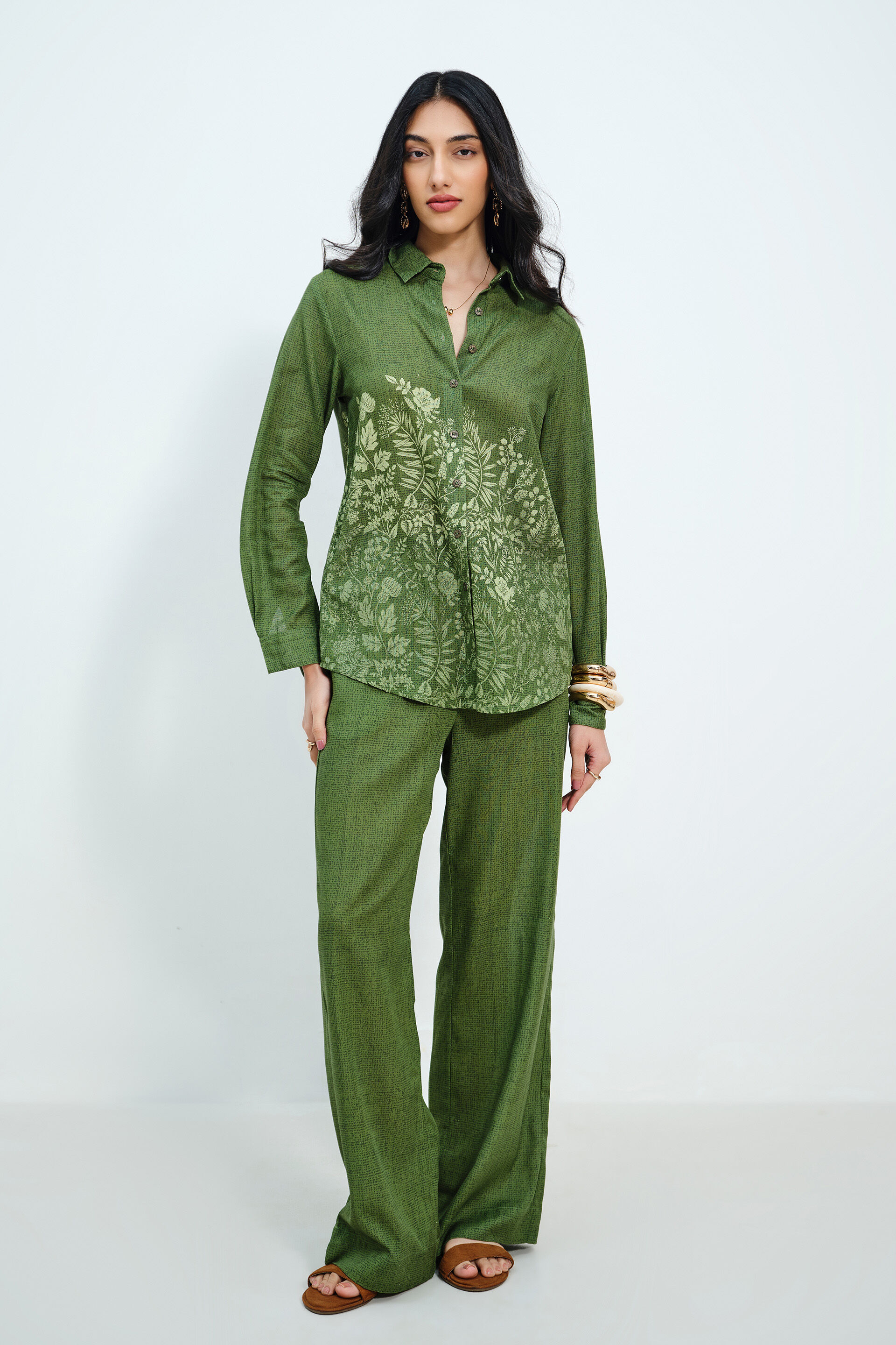 Meadow Muse Co-ord Set, Green, image 1