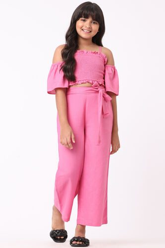 Pink Solid Straight Suit, Pink, image 2