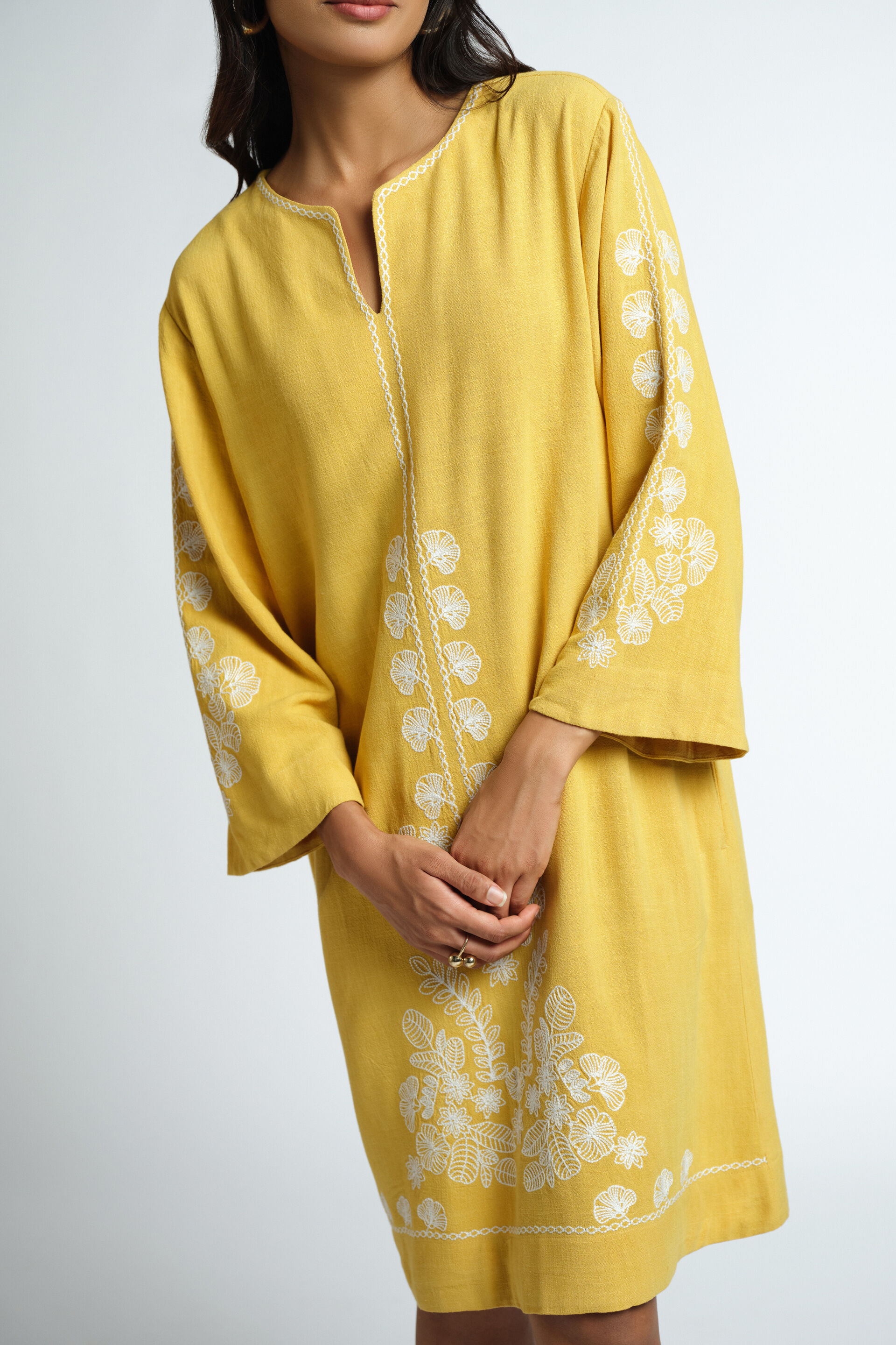 Delray Dress, Mustard, image 2