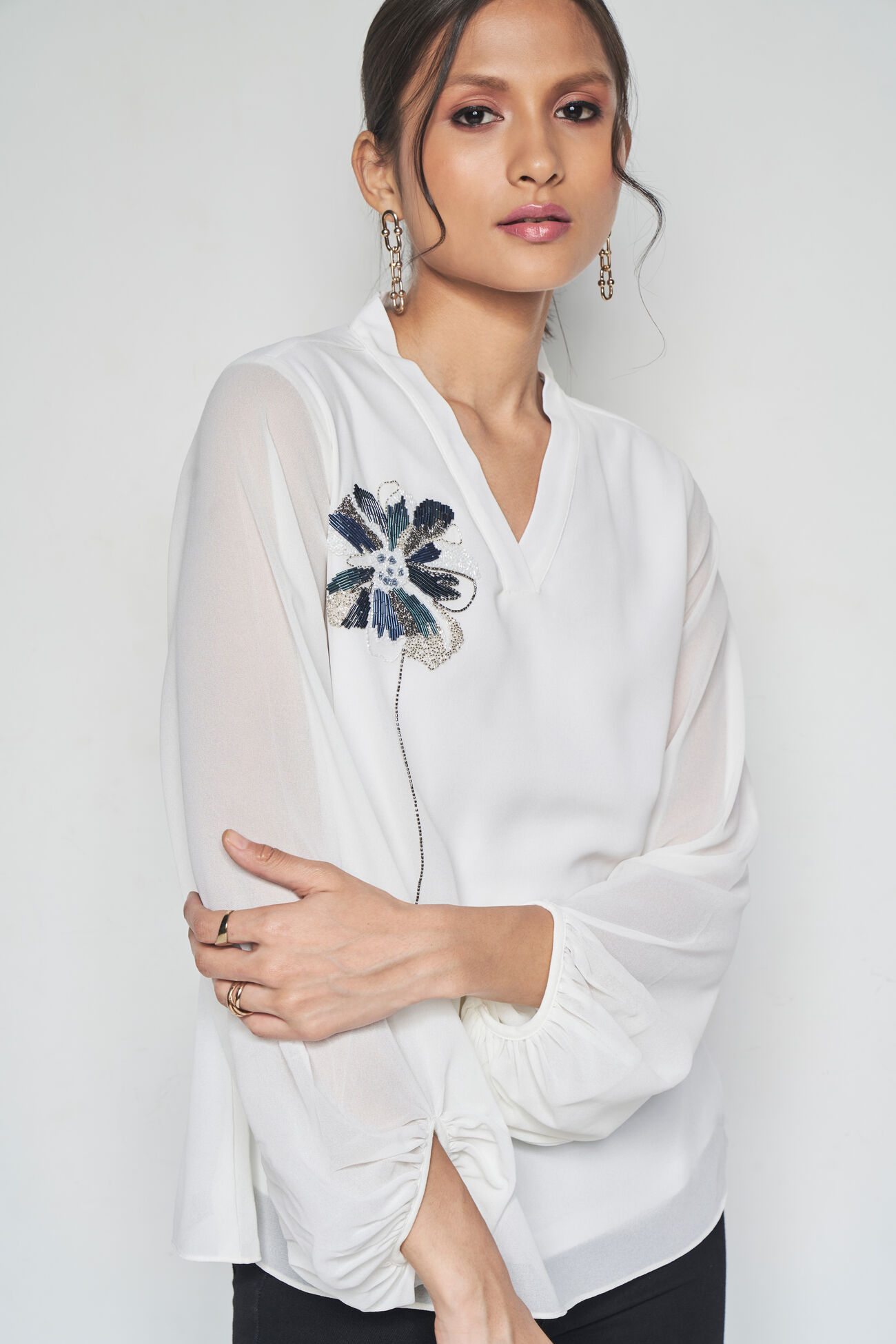 Florence Top, Cream, image 6
