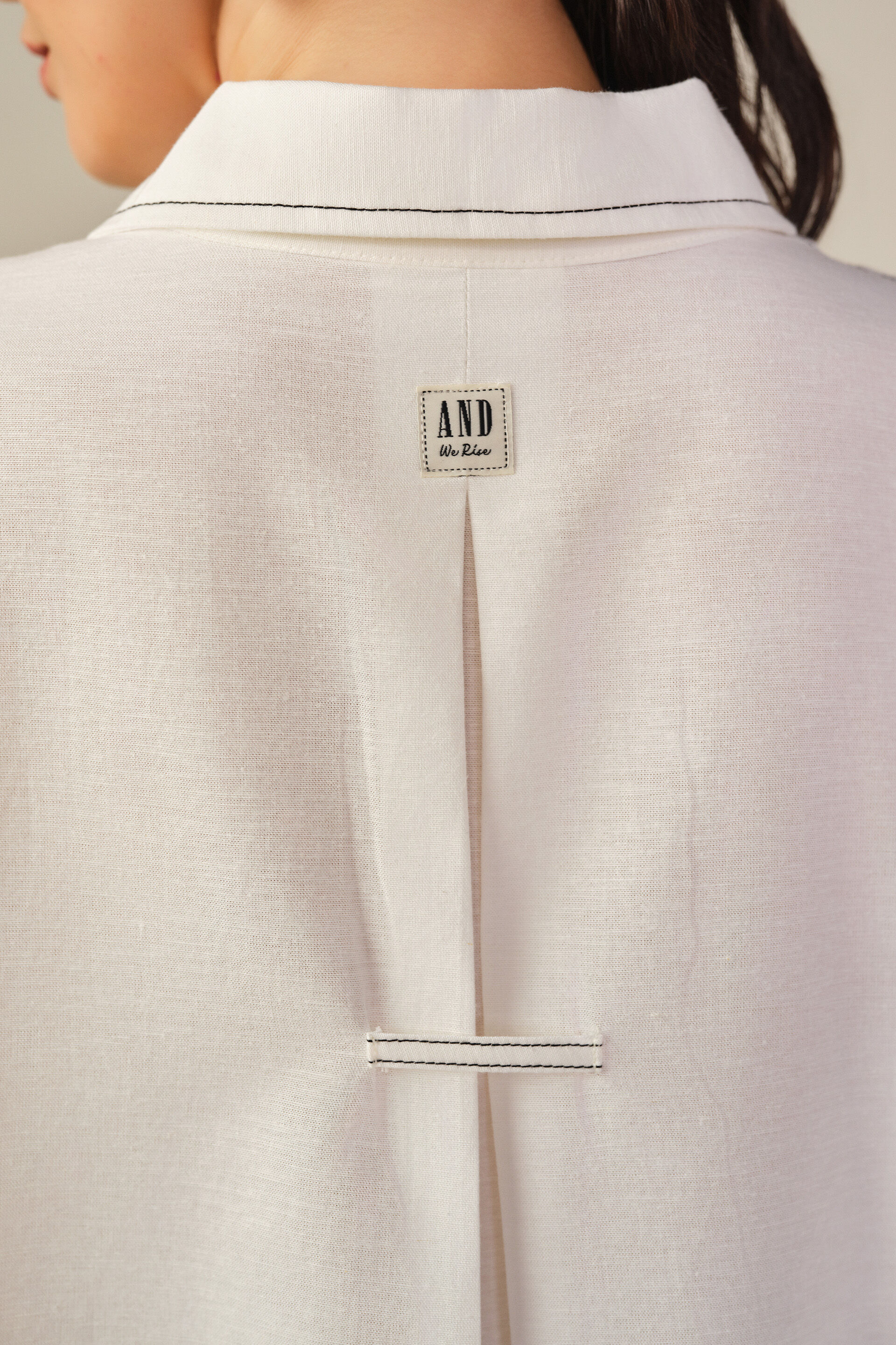 Oversized Shirt in Black, White, image 5
