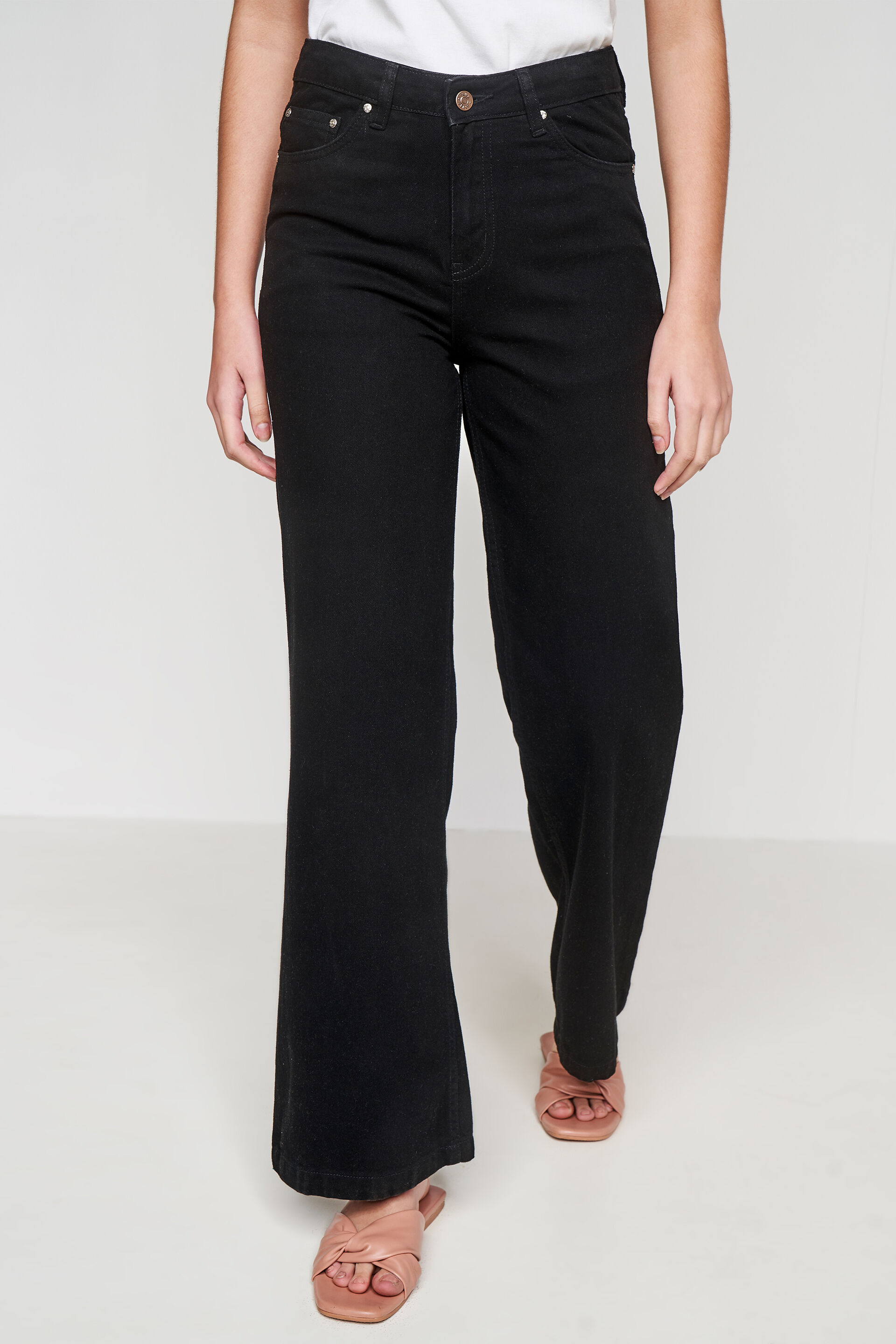 Buy Black Solid Flared Bottom Online at Best Price at ANDIndia ...