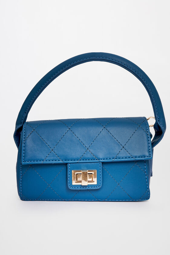 Teal Polyurethane Ladies Purse L, , image 1