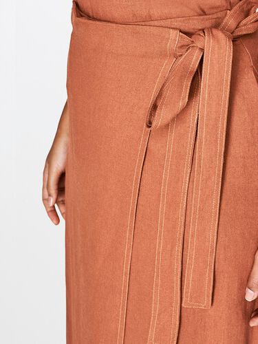 7 - Brown A-Line Long Skirt, image 7
