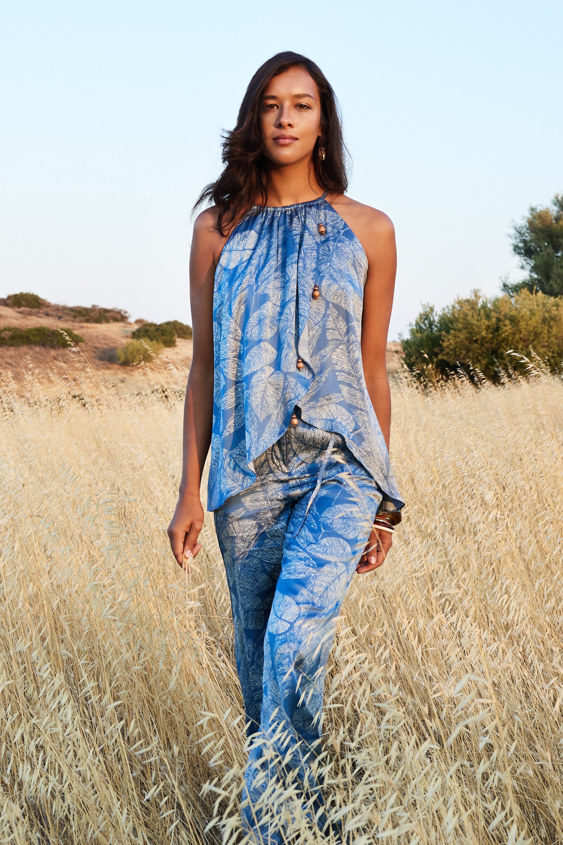 Marina Modal Co-ord Set, Blue, image 1