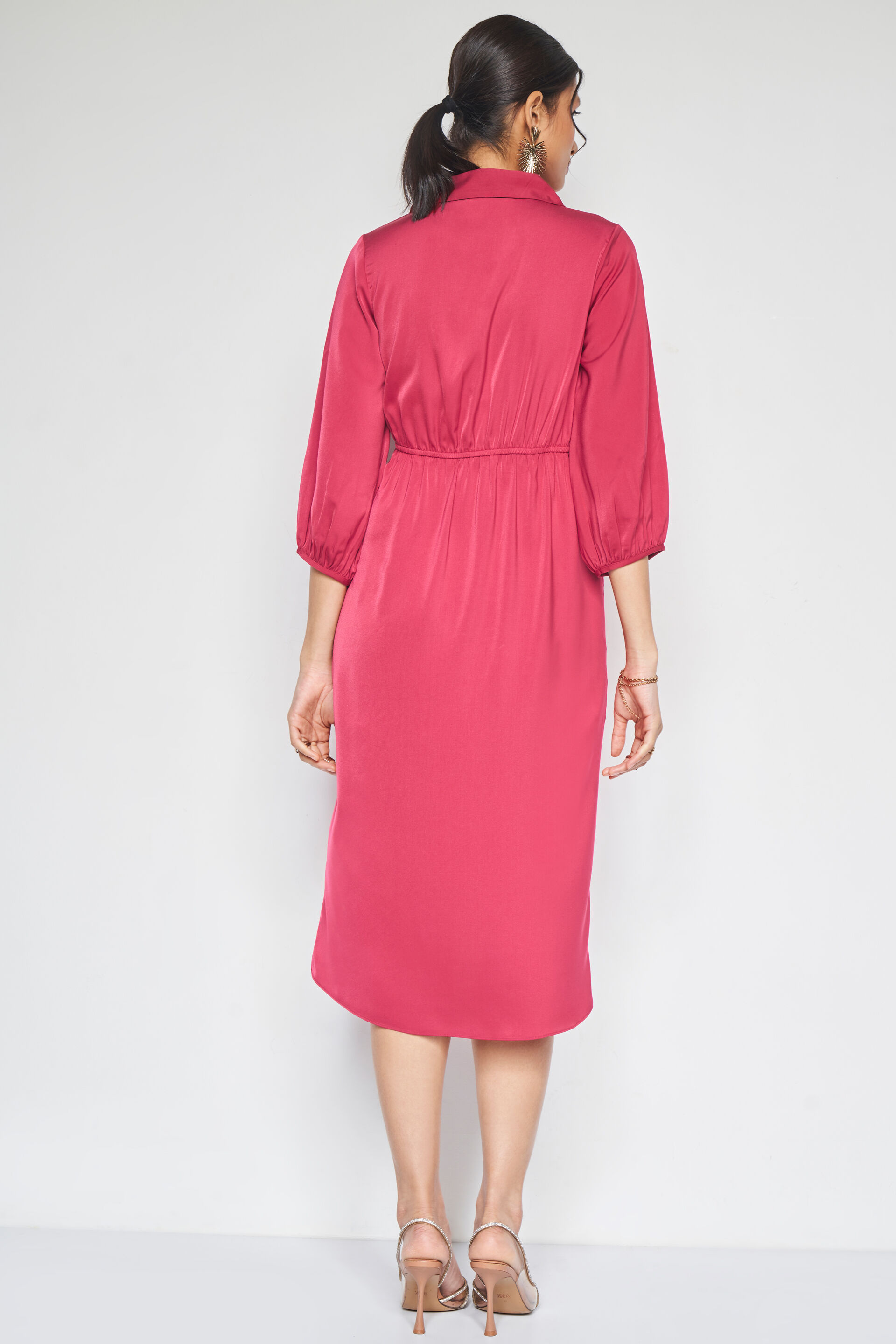 Heidi Midi Dress, Maroon, image 5