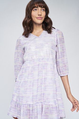 3 - Multi Color Abstract Fit and Flare Dress, image 3