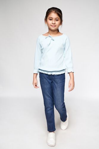 2 - Powder Blue Solid Straight Top, image 2
