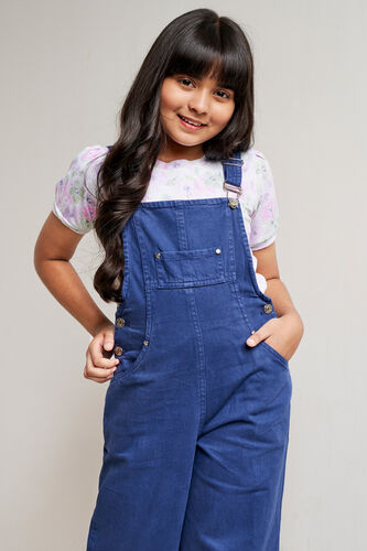 Solid Straight Dungaree, Dark Blue, image 2