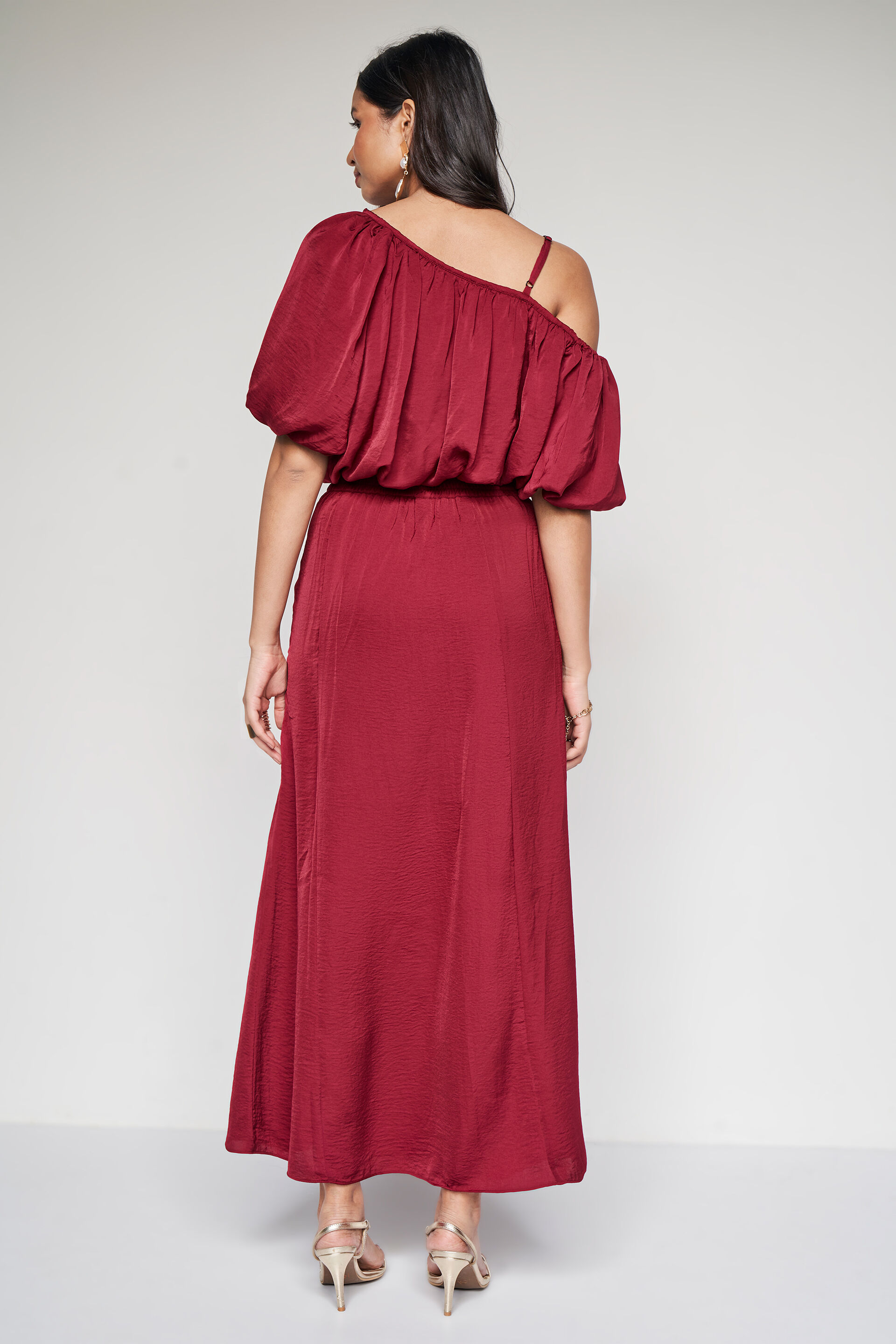 Waterfall Skirt Set, Red, image 3