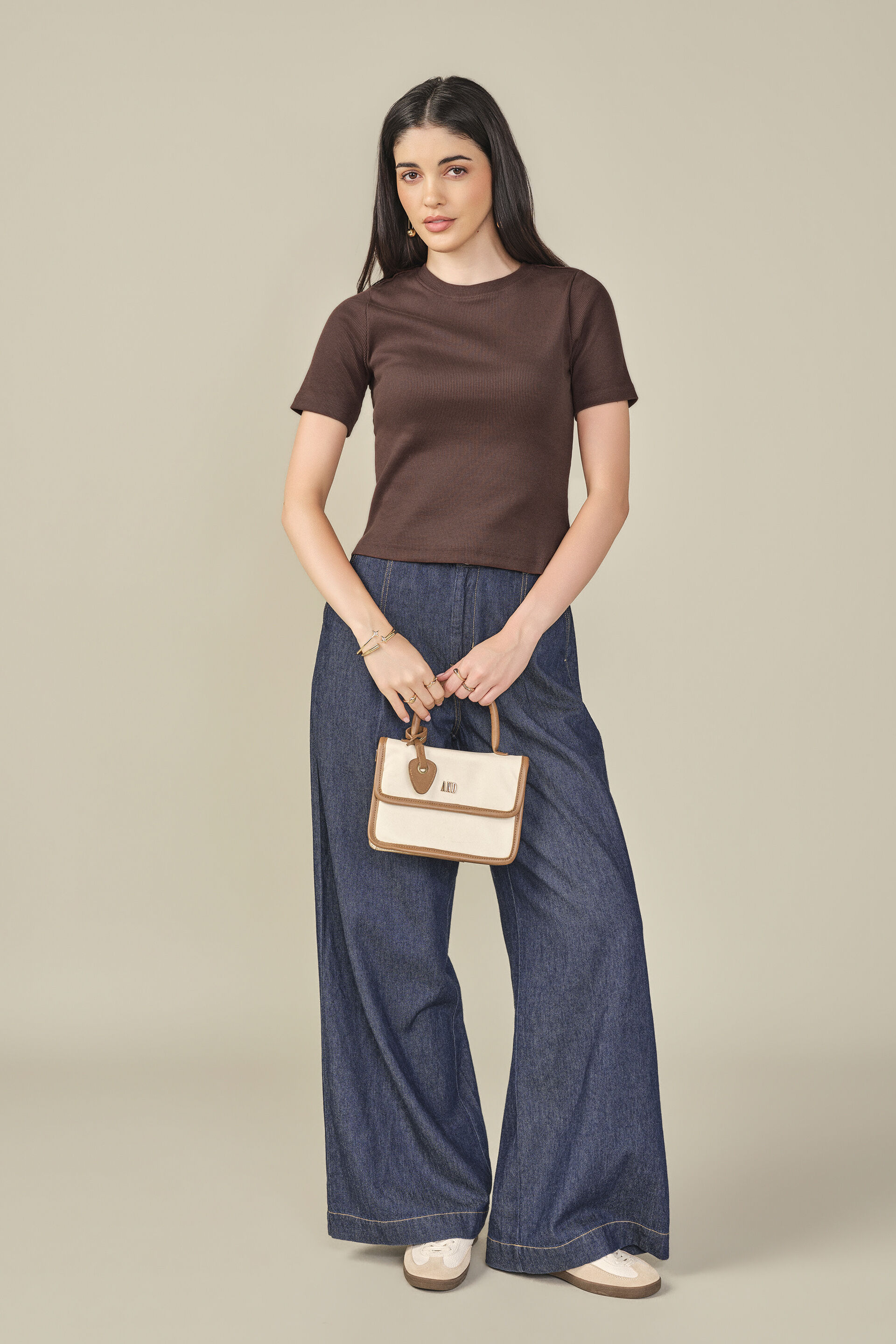 Solid Cotton Top in Brown, Brown, image 5