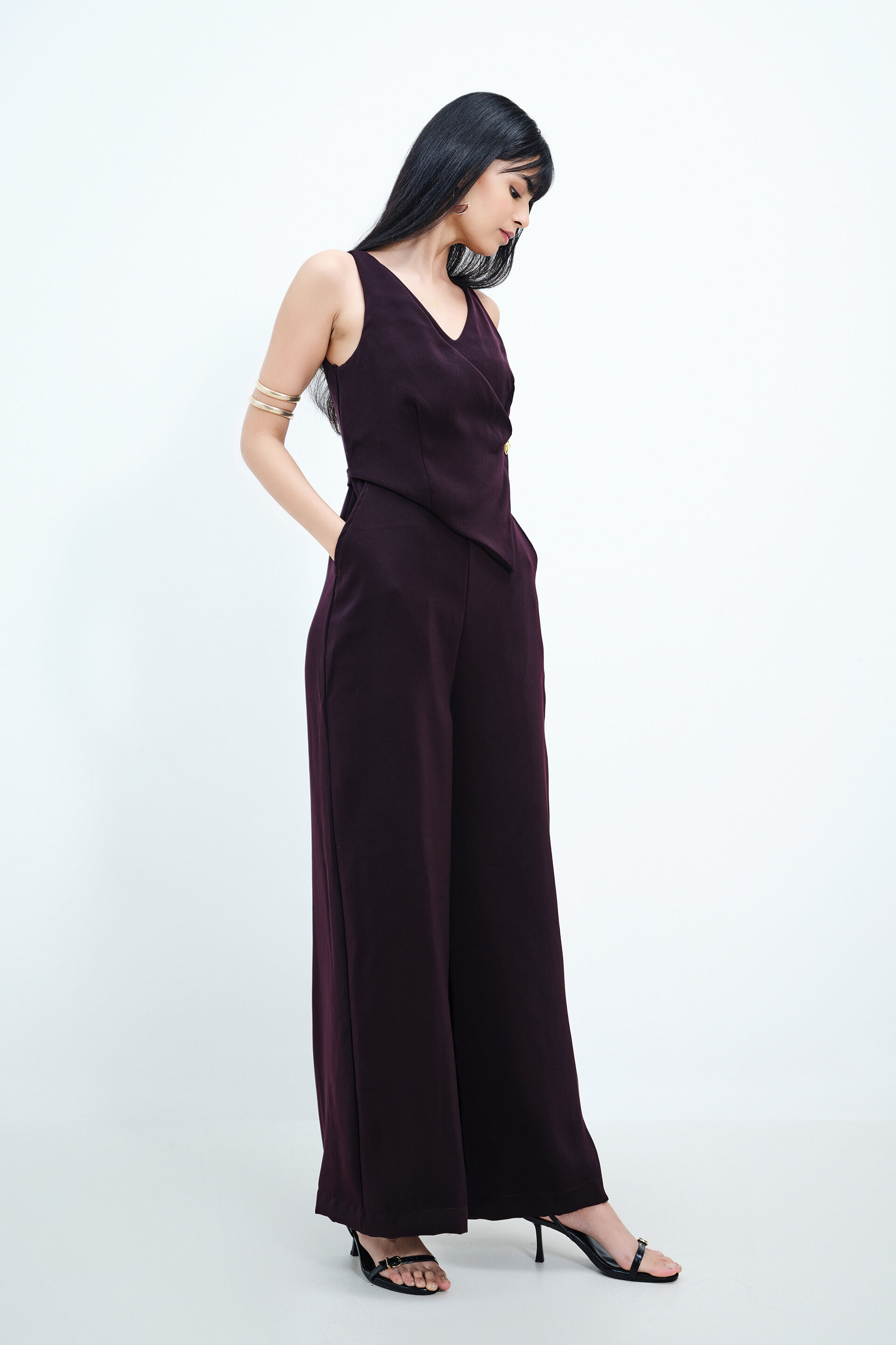 Merry Mulberry Jumpsuit, Plum, image 4