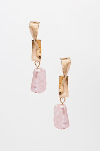 Multi Brass and Pearl Earring, , image 1