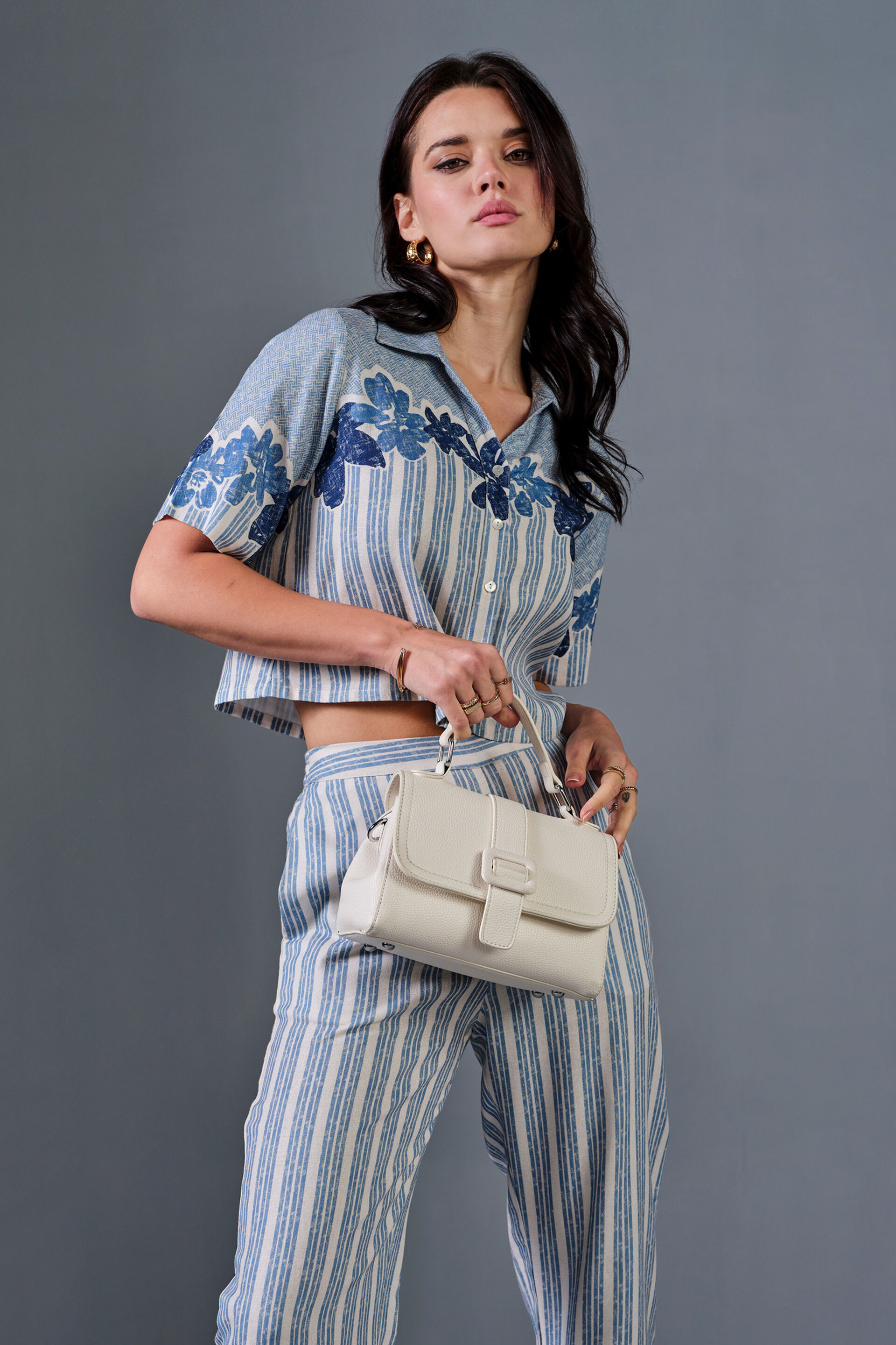 Blueming Viscose Blend Co-ord Set, Blue, image 6