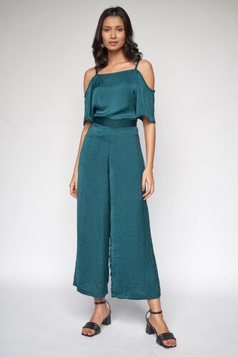 4 - Green Solid Fit and Flare Co-ordinate Set, image 4