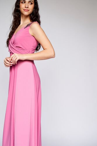 5 - Onion Pink Solid Embellished Gown, image 5