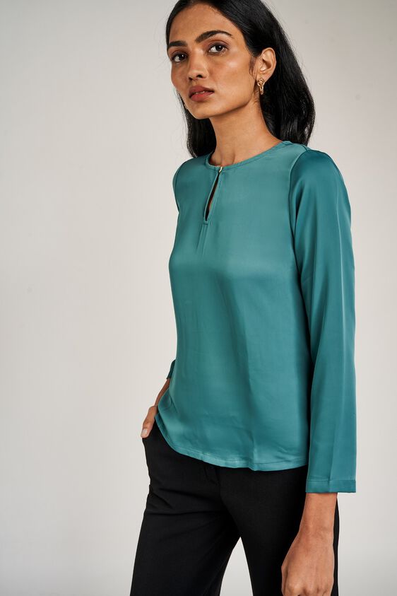 5 - Teal Solid A-Line Top, image 5