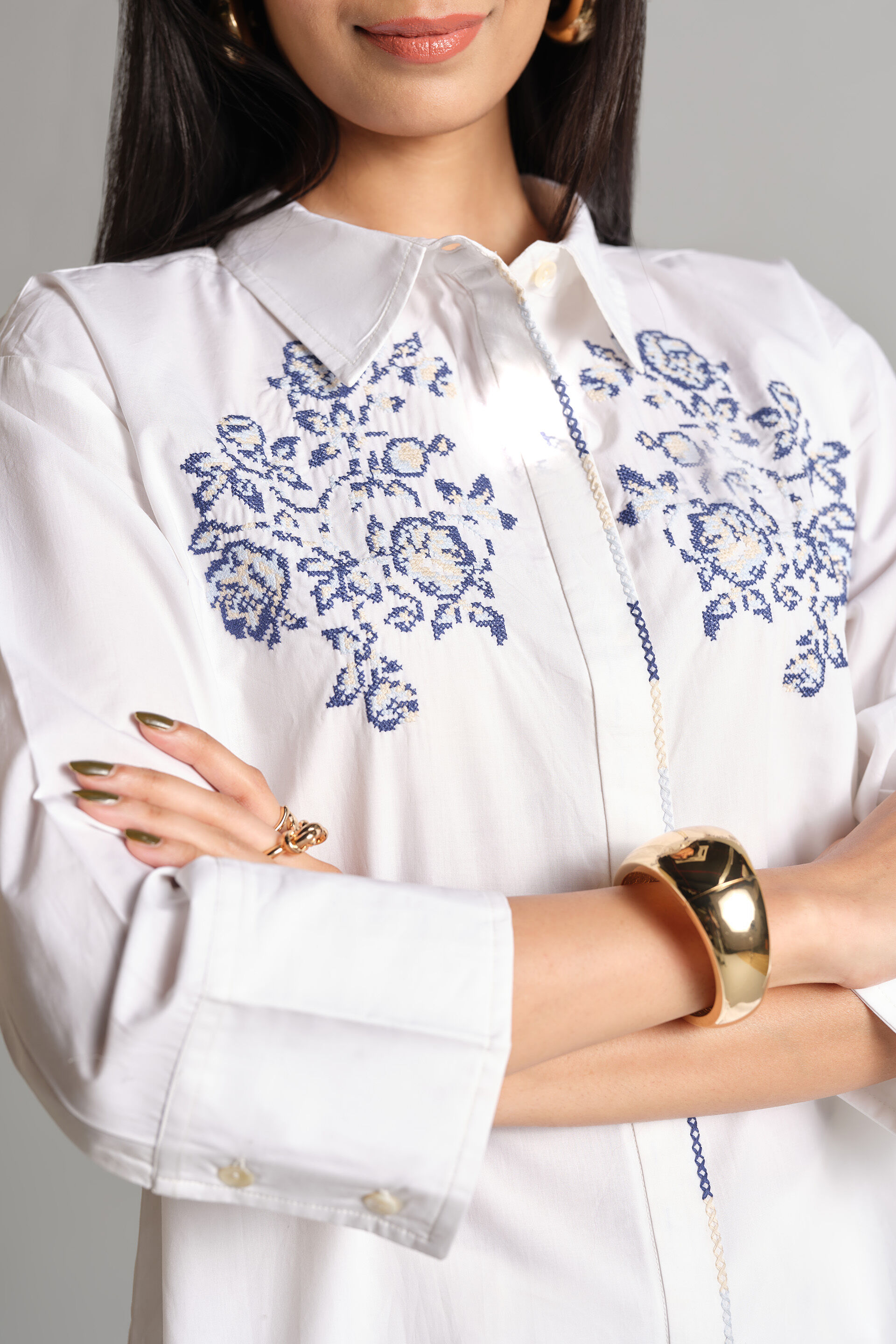 The Blooms Shirt, White, image 4