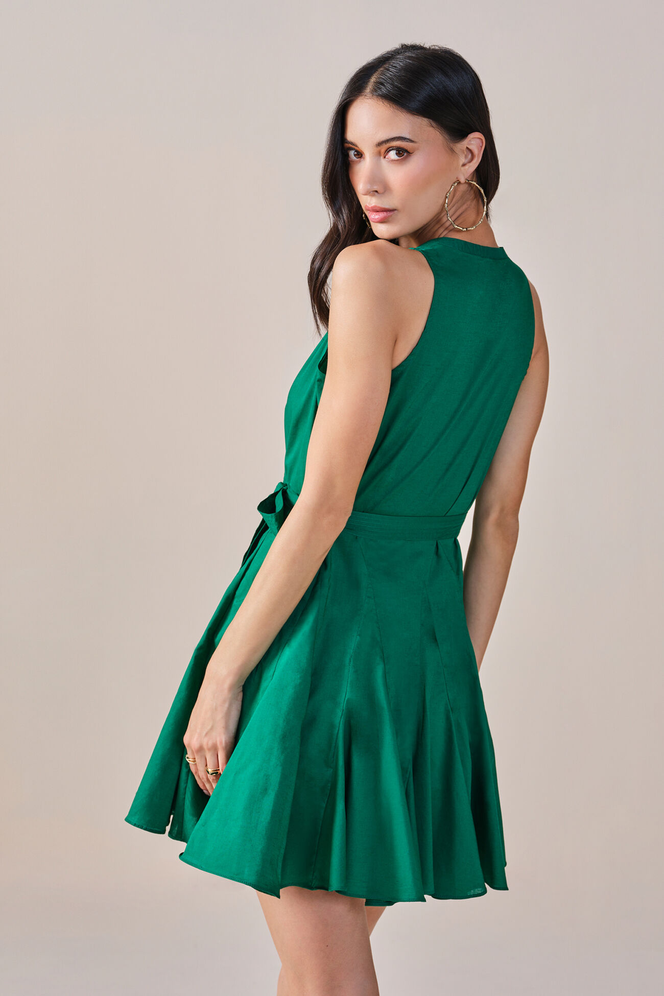 Sea’s the Day Cotton Dress, Green, image 9