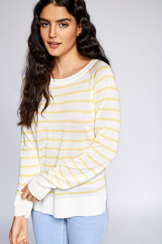 3 - Yellow Stripes Straight Top, image 3