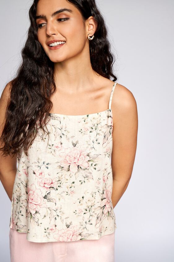 3 - Light Pink Floral Straight Top, image 3