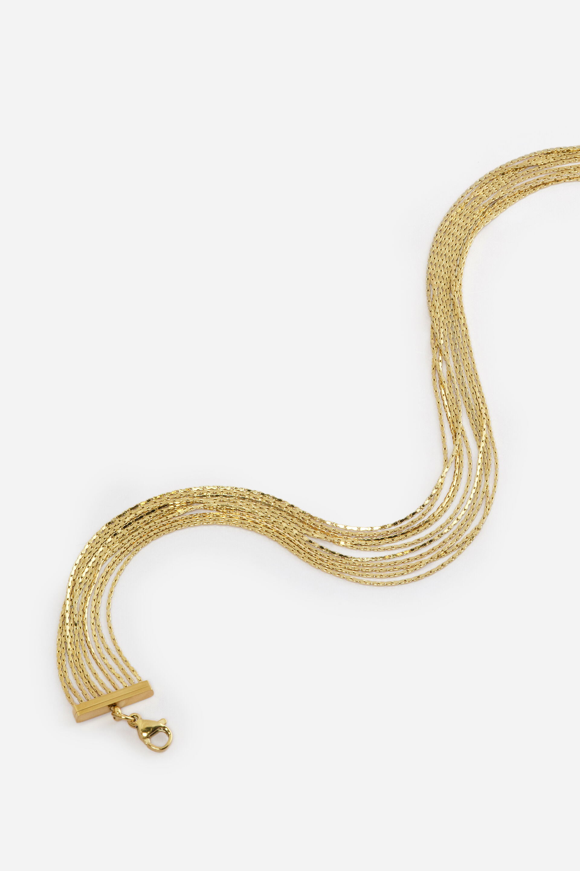Layered Chain Choker Necklace, , image 2
