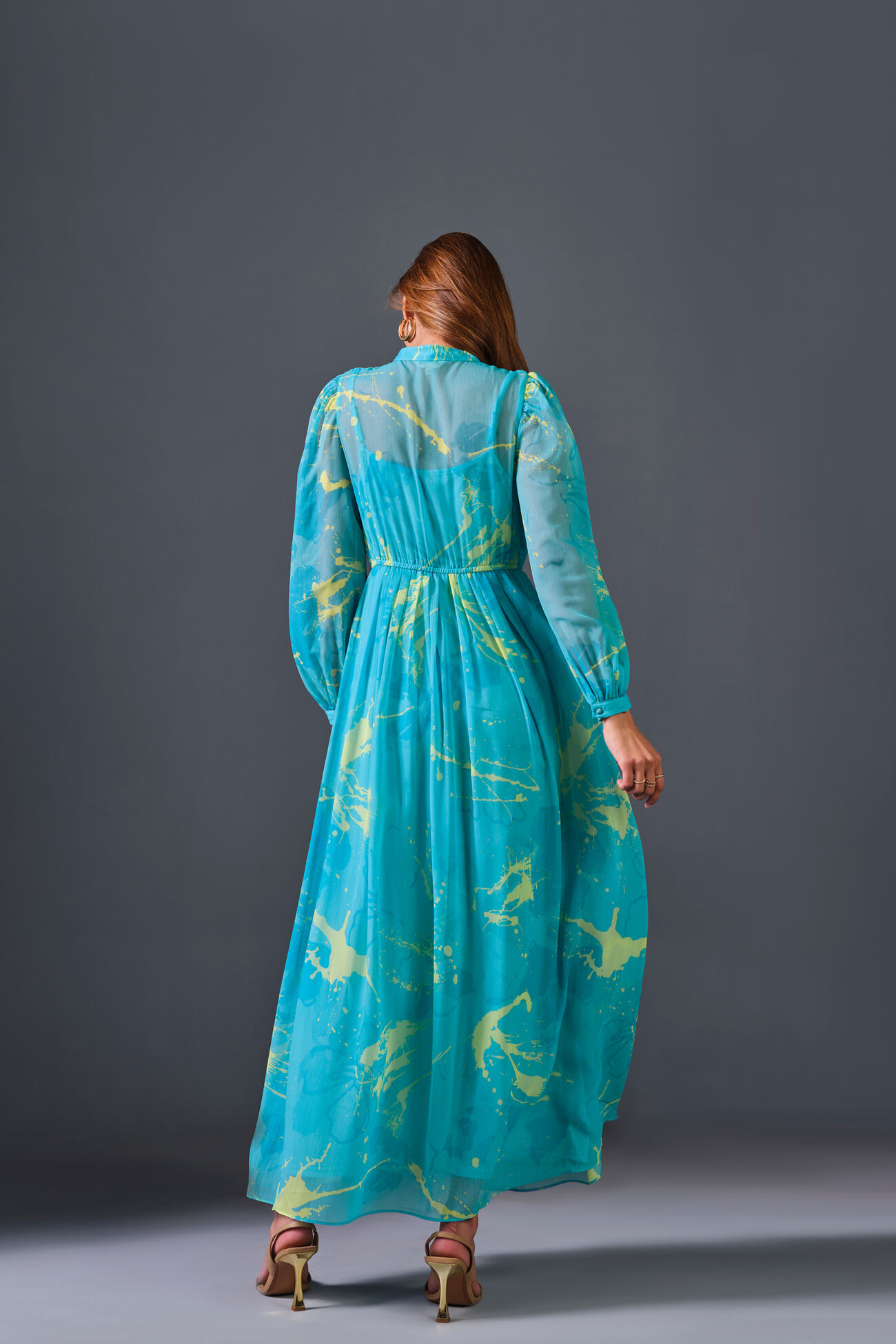 Calm Hues Dress, Turquoise, image 4
