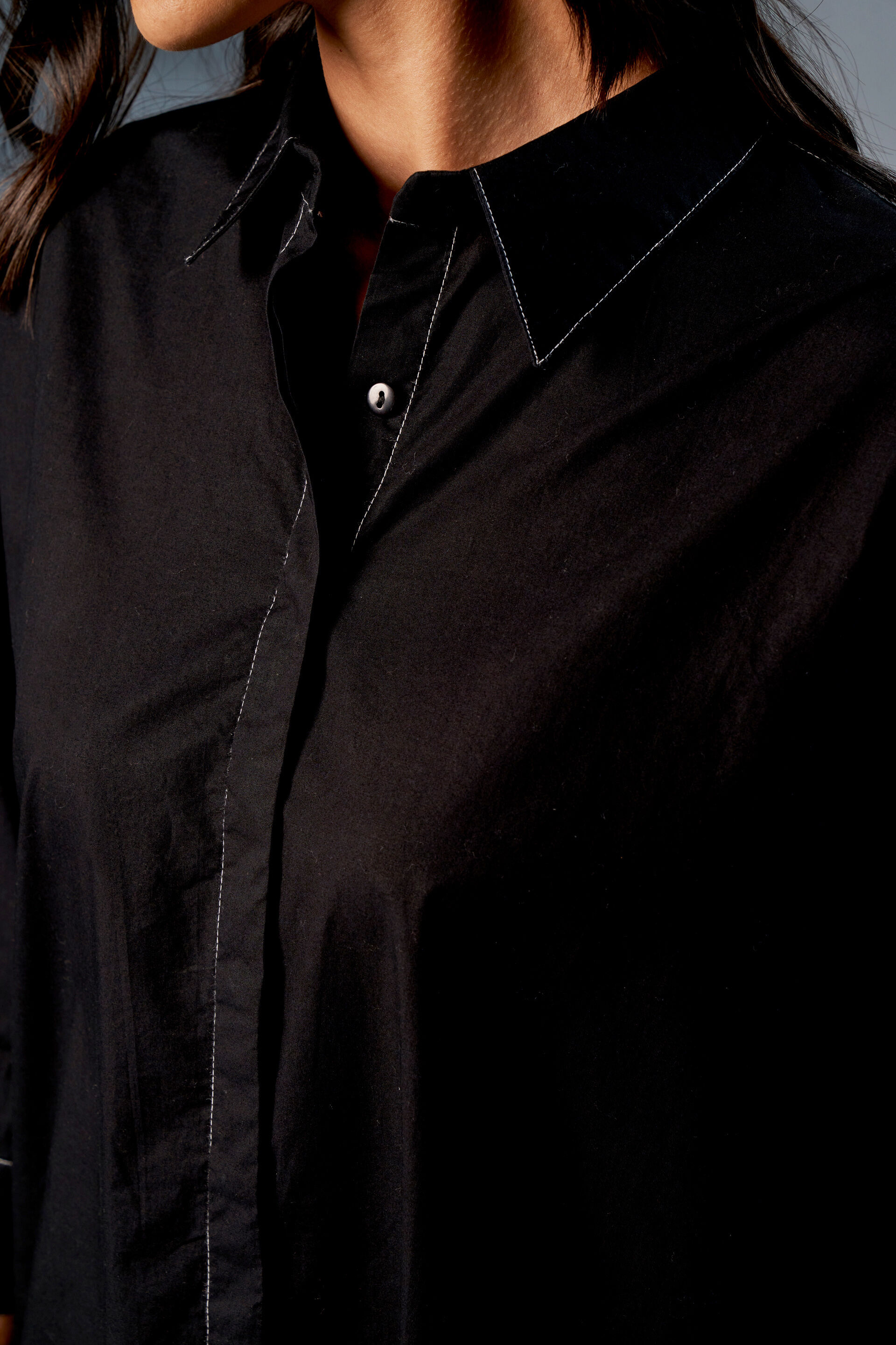 Midnight Lune Longline Shirt, Black, image 7