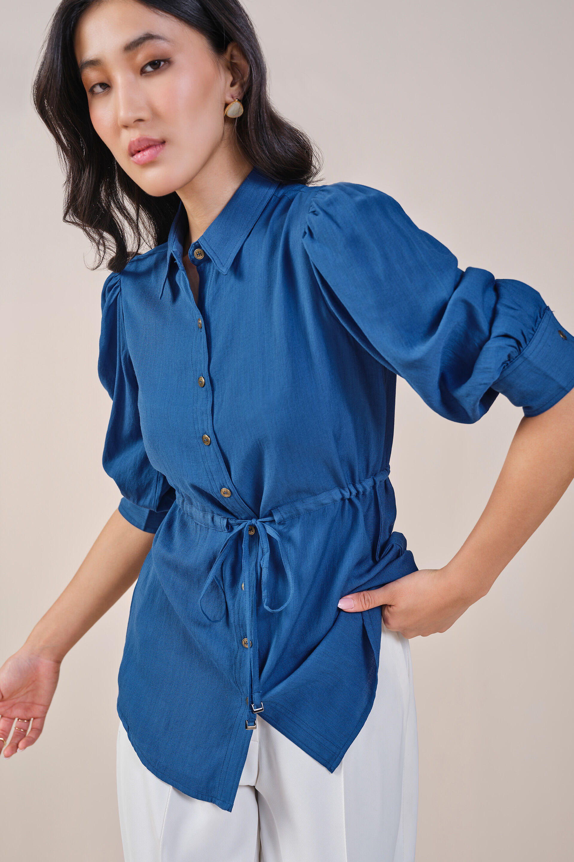 Oceanside Shirt, Indigo, image 5