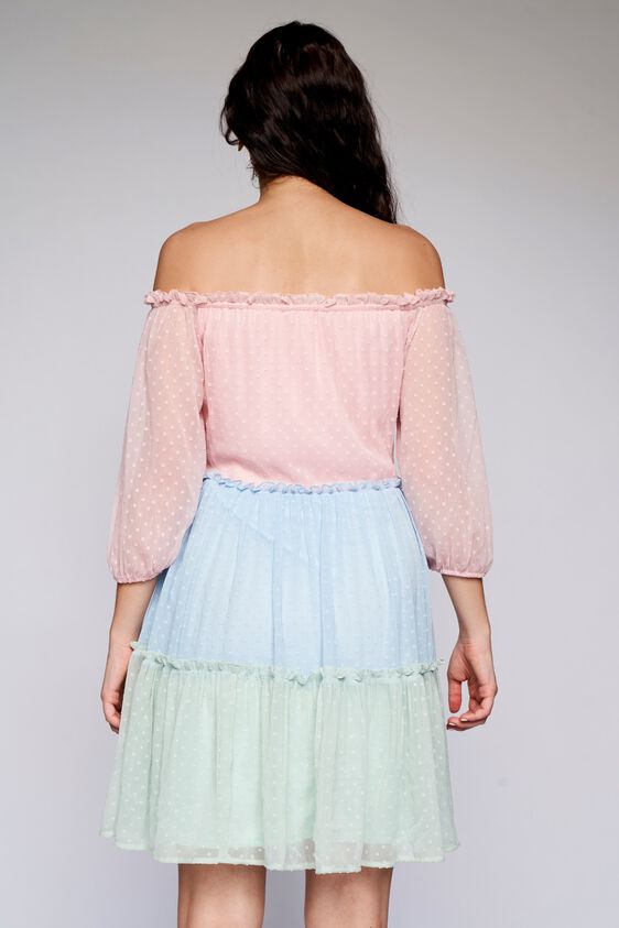 4 - Multi Colorblocked Gathered Dress, image 4