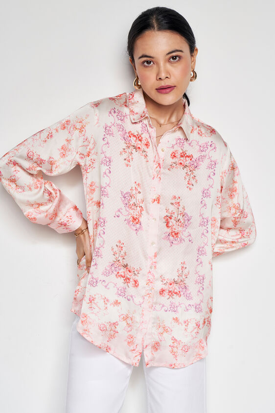 Multi Bloom Shirt Style Top, Multi Color, image 2