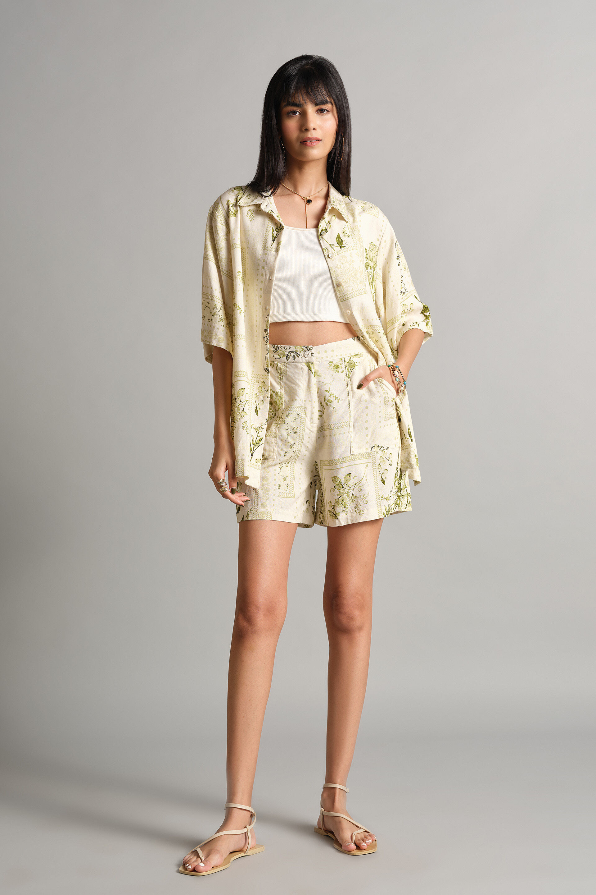 White Of Nature Co-ord, White, image 1